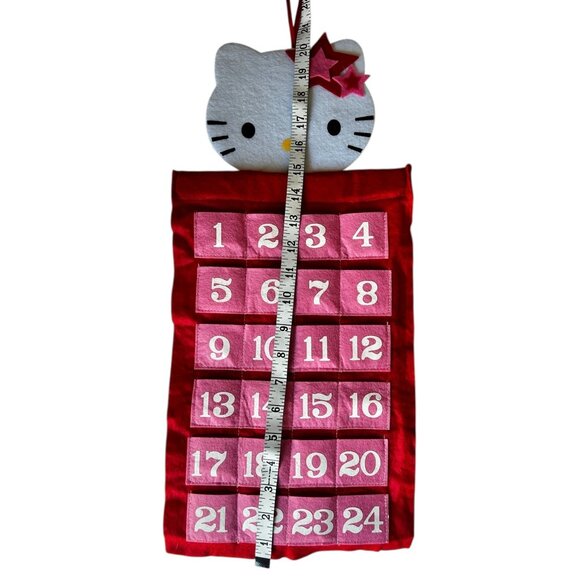 Sanrio Hello Kitty Felt Advent Calendar Walgreens 2014 23X9.5 Red Pink White - Picture 4 of 8